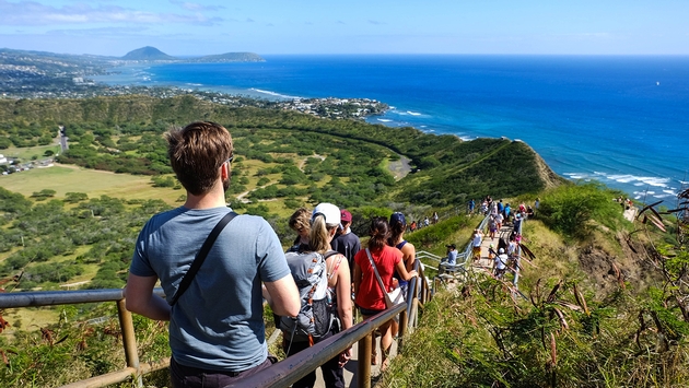 Hike up to the summit of Diamond Head Crater