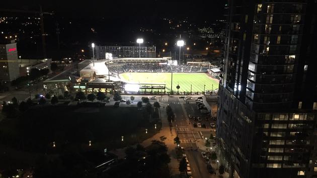 View of BB&T Park from Kimpton Tryon Park Hotel