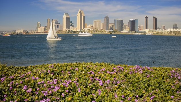 Panoramic view of downtown San Diego